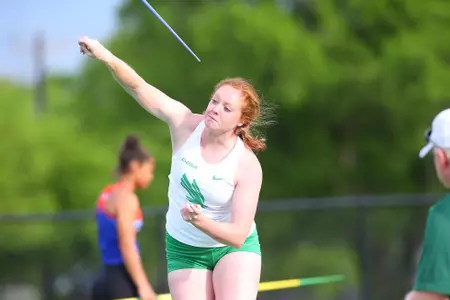 DENTON, TX - APRIL 6:  University of North Texas Track & Field at North Texas Mean Green Athlete Field in Denton on April 6, 2019 in Denton, Texas