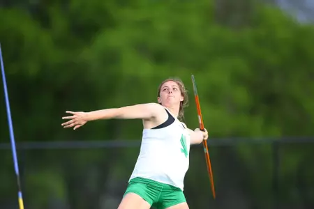 DENTON, TX - APRIL 6:  University of North Texas Track & Field at North Texas Mean Green Athlete Field in Denton on April 6, 2019 in Denton, Texas