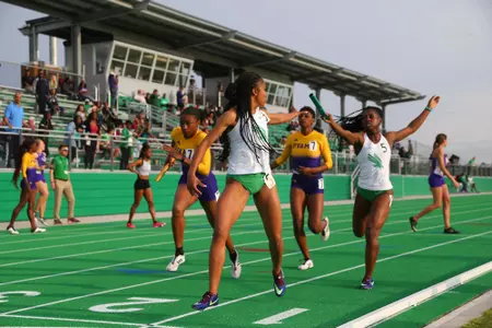 DENTON, TX - APRIL 6:  University of North Texas Track & Field at North Texas Mean Green Athlete Field in Denton on April 6, 2019 in Denton, Texas