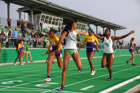 DENTON, TX - APRIL 6:  University of North Texas Track & Field at North Texas Mean Green Athlete Field in Denton on April 6, 2019 in Denton, Texas