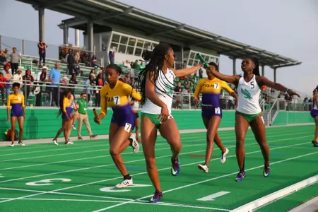 DENTON, TX - APRIL 6:  University of North Texas Track & Field at North Texas Mean Green Athlete Field in Denton on April 6, 2019 in Denton, Texas