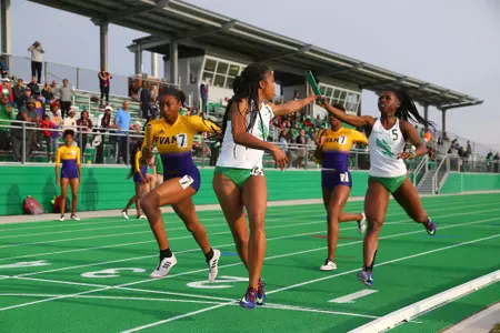DENTON, TX - APRIL 6:  University of North Texas Track & Field at North Texas Mean Green Athlete Field in Denton on April 6, 2019 in Denton, Texas