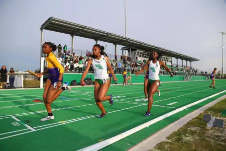 DENTON, TX - APRIL 6:  University of North Texas Track & Field at North Texas Mean Green Athlete Field in Denton on April 6, 2019 in Denton, Texas