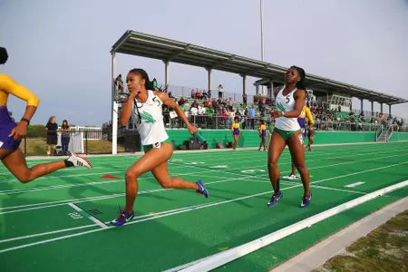 DENTON, TX - APRIL 6:  University of North Texas Track & Field at North Texas Mean Green Athlete Field in Denton on April 6, 2019 in Denton, Texas
