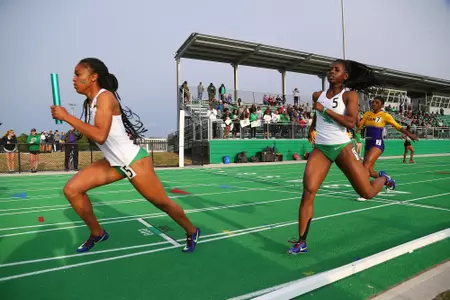 DENTON, TX - APRIL 6:  University of North Texas Track & Field at North Texas Mean Green Athlete Field in Denton on April 6, 2019 in Denton, Texas