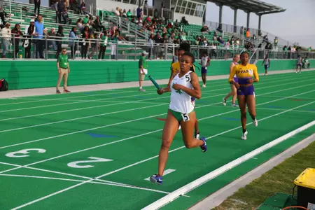 DENTON, TX - APRIL 6:  University of North Texas Track & Field at North Texas Mean Green Athlete Field in Denton on April 6, 2019 in Denton, Texas