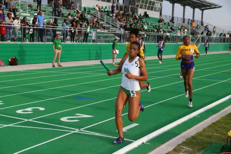 DENTON, TX - APRIL 6:  University of North Texas Track & Field at North Texas Mean Green Athlete Field in Denton on April 6, 2019 in Denton, Texas
