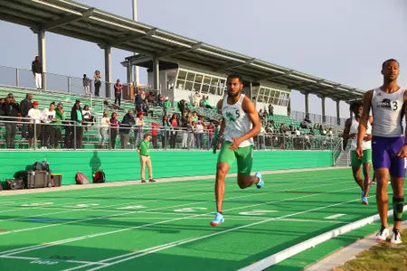 DENTON, TX - APRIL 6: University of North Texas Track & Field at North Texas Mean Green Athlete Field in Denton on April 6, 2019 in Denton, Texas