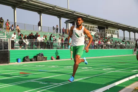 DENTON, TX - APRIL 6: University of North Texas Track & Field at North Texas Mean Green Athlete Field in Denton on April 6, 2019 in Denton, Texas