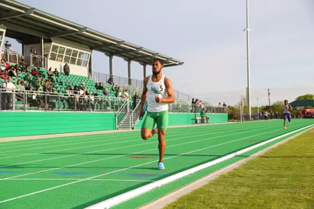 DENTON, TX - APRIL 6: University of North Texas Track & Field at North Texas Mean Green Athlete Field in Denton on April 6, 2019 in Denton, Texas