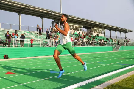 DENTON, TX - APRIL 6: University of North Texas Track & Field at North Texas Mean Green Athlete Field in Denton on April 6, 2019 in Denton, Texas