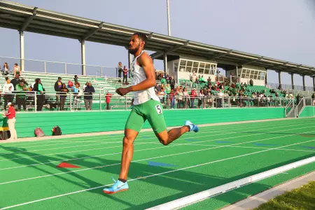 DENTON, TX - APRIL 6: University of North Texas Track & Field at North Texas Mean Green Athlete Field in Denton on April 6, 2019 in Denton, Texas