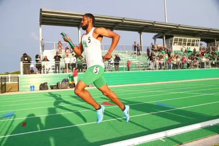 DENTON, TX - APRIL 6: University of North Texas Track & Field at North Texas Mean Green Athlete Field in Denton on April 6, 2019 in Denton, Texas