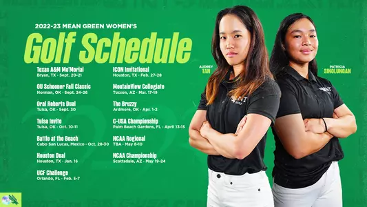 Women's Golf Schedule Graphic 2022-23