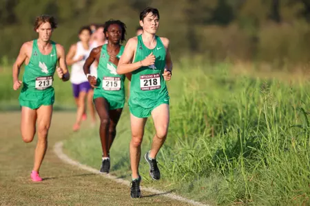 COLLEGE STATION, TX - September 13, 2024 - UNT cross country team  in College Station, TX. Photo By Rachel Mahan/Texas A&M Athletics