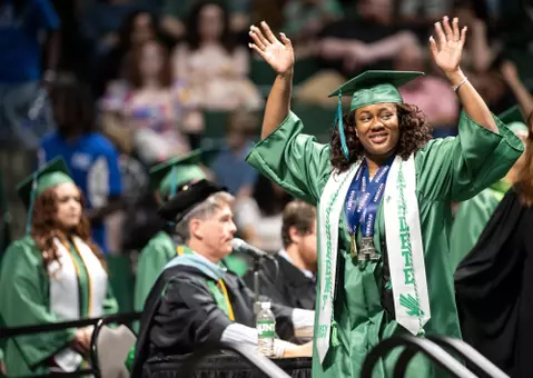 The University of North Texas College of Health and Public Service commencement. Photographed on May 9, 2025 (Ahna Hubnik / UNT)