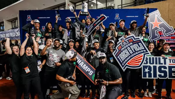Women's Indoor Track Champions celebration in Birmingham, Alabama