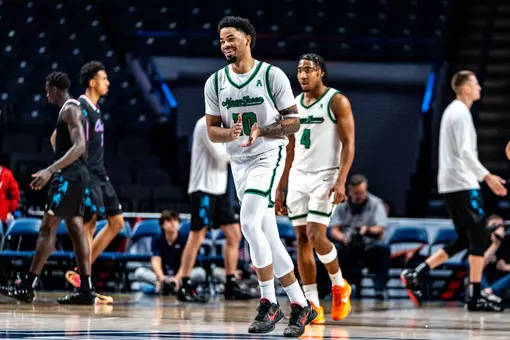 Cole Franklin celebrates UNT's Win Over FAU