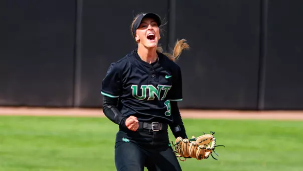Eva Daniels celebrates after recording a spinning assist versus Tulsa on March 15