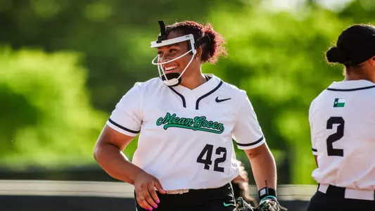 Anneca Anderson smiles during game versus ECU on April 10