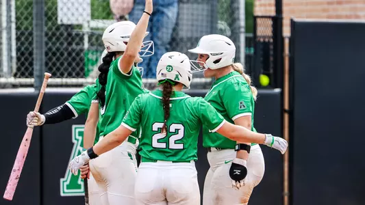Madison Conley celebrates home run against East Carolina on April 11