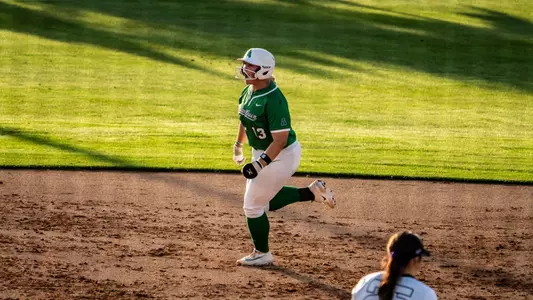 Madison Conley celebrates home run against Tarleton State on April 22