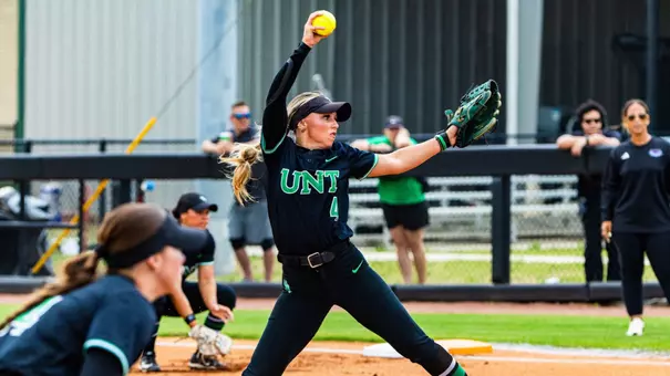 Bradi Harman delivers pitch versus Florida Atlantic on April 3