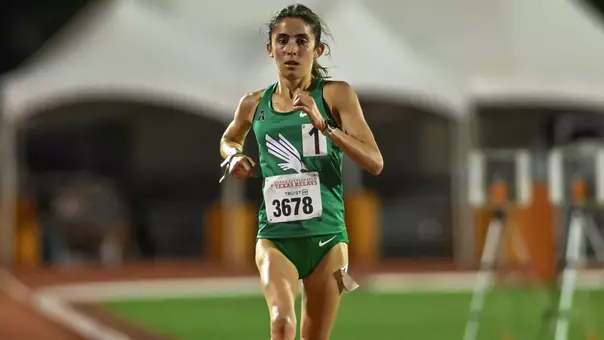 Ximena Lopez at 2026 Texas Relays in program record breaking win in 10k