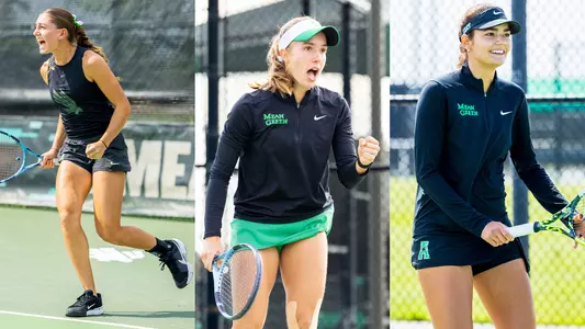 Lilly Schultz, Lou Chalard, Carolina Laydner Academic All-District