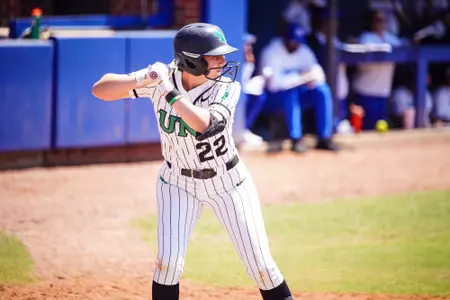 Sienna Mayer bats at Memphis on April 19