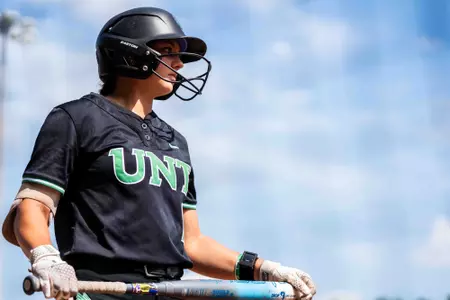Kaycee Slovak prepares to bat at South Florida on May 1