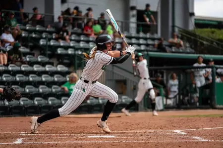 Eva Daniels hits ball at South Florida on May 2