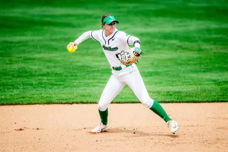 Eva Daniels fields ground ball against Wichita State on April 26