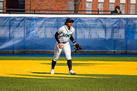 Lianna Hull plays center field against SIUE on Feb. 21