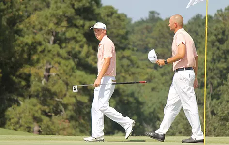 Men's Golf Storms into the Lead at the Brickyard Collegiate Image