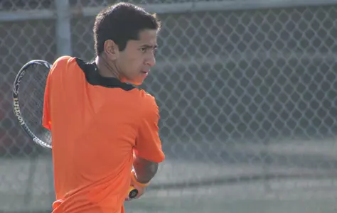 Men's Tennis Falls Short in Doubleheader at Arkansas Image