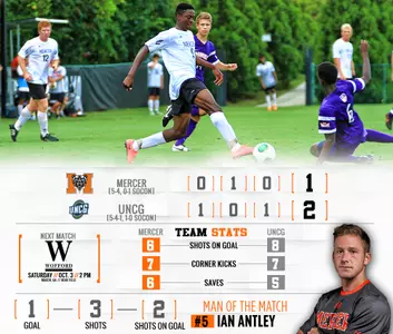 Men's Soccer Drops SoCon Opener in Overtime Match at UNCG Image