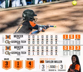 Softball Suffers Two Losses At Georgia Tech Image