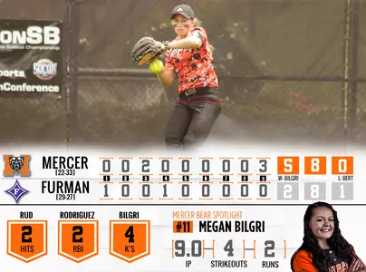 Bilgri Leads Softball To 5-2 Extra-Inning Win Over Furman In SoCon Tournament Image