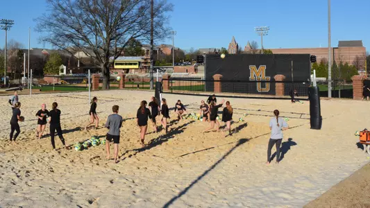 Mercer Beach Volleyball Practice, 2017