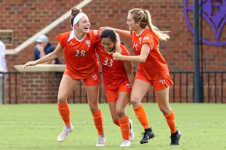 Women's soccer celebration