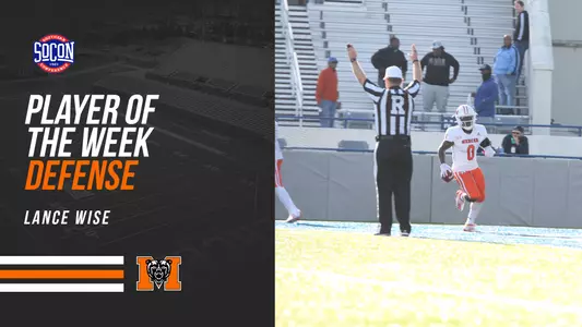 Lance Wise SoCon Player of the Week