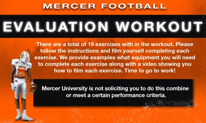 Mercer Football Evaluation Workout