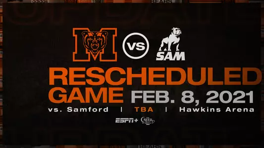 Samford Rescheduled
