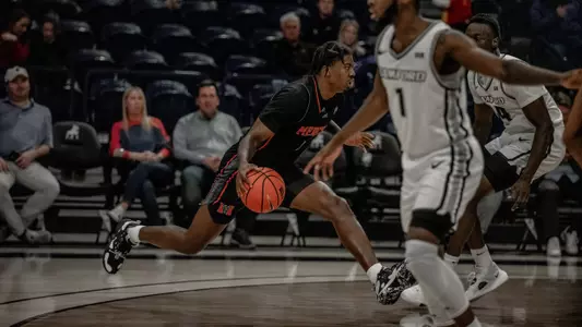 Jalyn McCreary dribbling