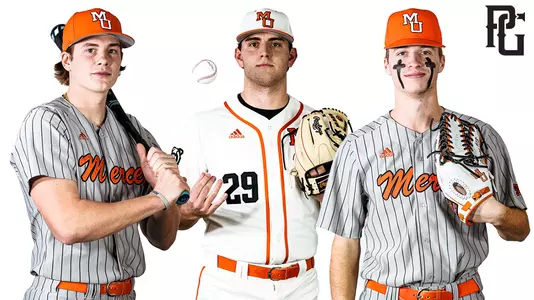 Graphic with pictures of Ty Dalley, Josh Harlow, and Treyson Hughes with the Perfect Game logo in the top right hand corner