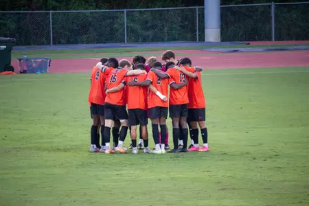 Men's Soccer Huddle