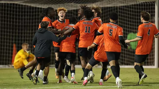 Men's Soccer Celebrating