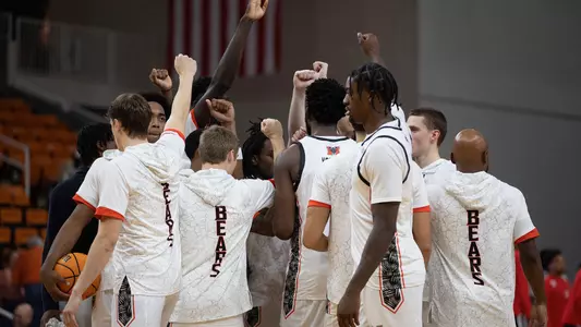 Men's Basketball Pre-Game Huddle