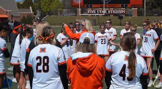 Women's lacrosse huddle